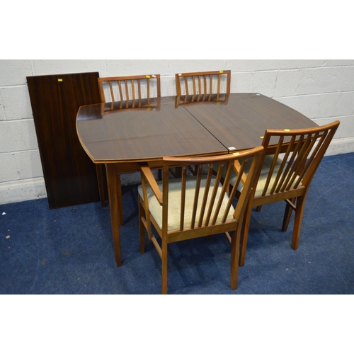 1316 - A MID 20TH VANSON TEAK EXTENDING DINING TABLE, one additional leaf, extended length 185cm x closed l... 