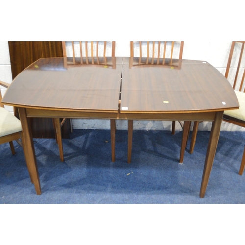 1316 - A MID 20TH VANSON TEAK EXTENDING DINING TABLE, one additional leaf, extended length 185cm x closed l... 