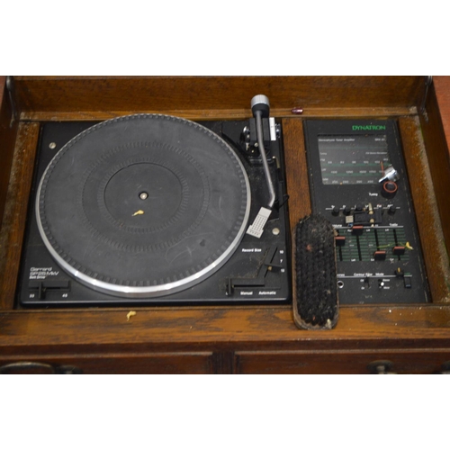 1354 - AN OAK CASED DYNATRON SRX 20 STEREOGRAM, with Garrard SP25 MKV turntable (PAT fail, no plug) (sd)