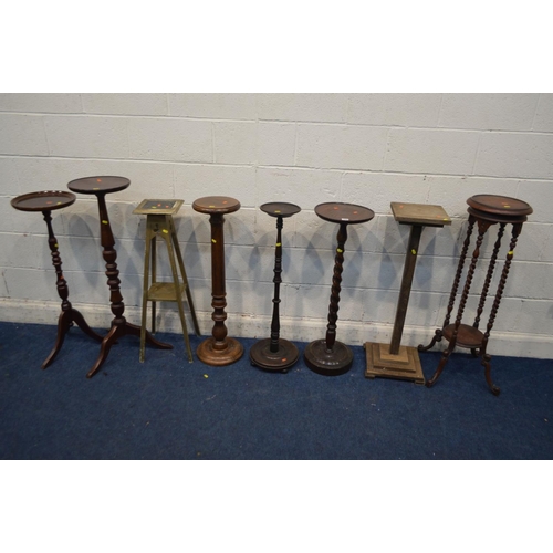 1359 - EIGHT VARIOUS TORCHERE/PLANT STANDS, of various ages, styles and sizes