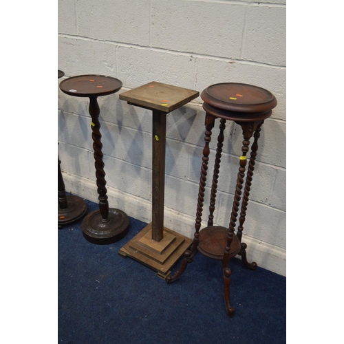 1359 - EIGHT VARIOUS TORCHERE/PLANT STANDS, of various ages, styles and sizes