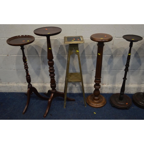 1359 - EIGHT VARIOUS TORCHERE/PLANT STANDS, of various ages, styles and sizes