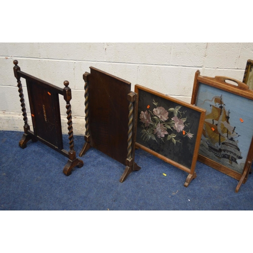 1361 - SEVEN VARIOUS FIRE SCREENS of various ages, styles and sizes