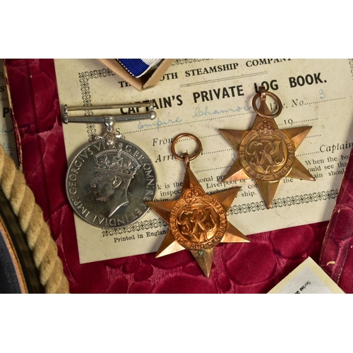 228 - A FAMILY GROUP OF THREE GROUPS OF MEDALS, as follows, (a) WWI British War & Victory Medals, both box... 