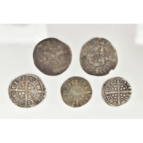 243 - A HAMMERED COIN GROUP OF EDWARD III 1327-1377 Penny York, Penny Canterbury, Half Groat London, Half ... 