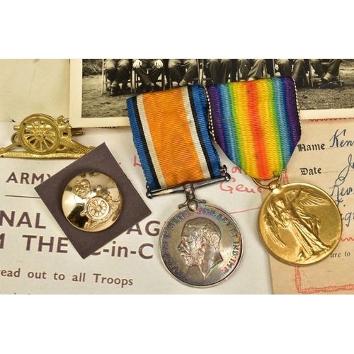 250 - MEDALS AND ARCHIVE EMPHEMERA COVERING WWI/WWI to include, British War and Victory Medal named to 440... 