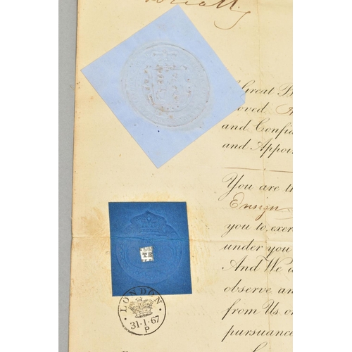 251 - AN ORIGINAL VICTORIAN ATTESTATION DOCUMENT FOR ARCHIBOLD SPIERS MCRAE, who was awarded the rank of E... 