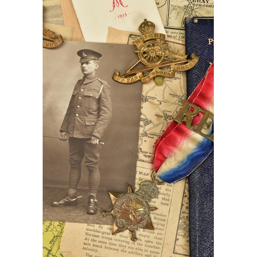 252 - A WWI 1914-15 STAR named to 41428 DVR A.B.Cope Royal Field Artilliery, A.Battery, 107th Bgde, Albert... 