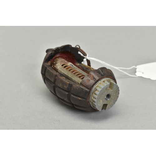 267 - A WWI ERA NO.36 MILLE BOMB (cut away) training grenade