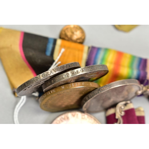 282 - A SIGNIFICANT AND UNIQUE GROUP OF SIX MEDALS, to a soldier who served in the 2st Battalion, North St... 