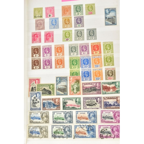 286 - BRITISH COMMONWEALTH SELECTION OF STAMPS IN RED STOCKBOOK MOSTLY MINT, Note 1935 Malta Silver Jubile... 