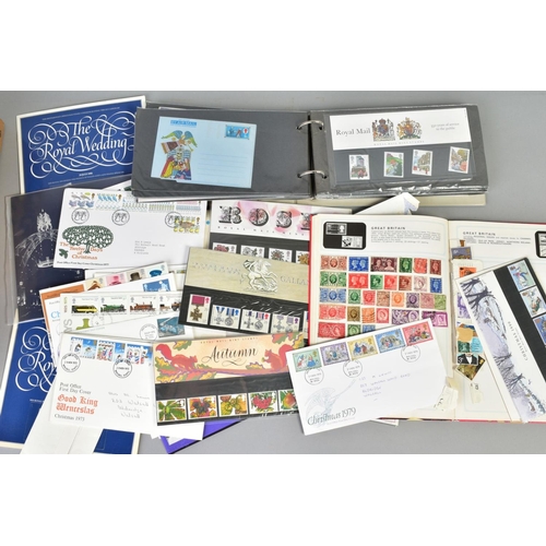 289 - COLLECTION OF STAMPS IN TWO ALBUMS AND LOOSE IN BAG, mainly Great Britain 1970's to 1990's, First Da... 