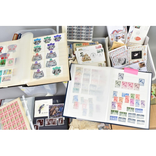 290 - THREE BOXES WITH LARGE ACCUMULATION OF STAMPS,  a quantity of worldwide first day covers, interestin... 