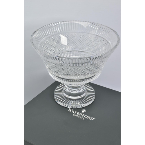 441 - A BOXED WATERFORD CRYSTAL 'HISTORICAL GEORGIAN' STRAWBERRY CUT BOWL, stamped to the base, height 21c... 