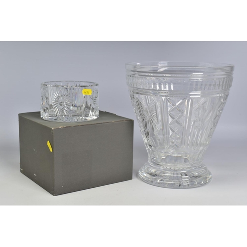 451 - A WATERFORD CRYSTAL MILLENNIUM CHAMPAGNE BUCKET, stamped to base height 27cm x diameter 24.5cm, toge... 