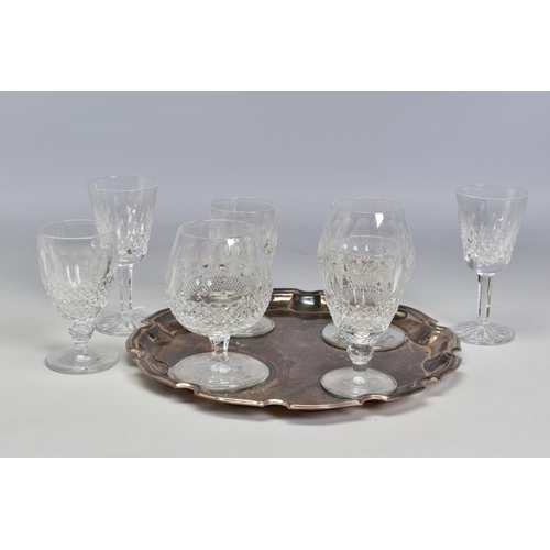 454 - WATERFORD CRYSTAL COLLEEN GLASSES, comprising a pair of brandy glasses and three wines, together wit... 