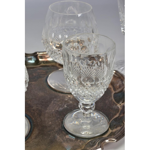 454 - WATERFORD CRYSTAL COLLEEN GLASSES, comprising a pair of brandy glasses and three wines, together wit... 