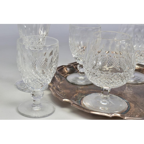 454 - WATERFORD CRYSTAL COLLEEN GLASSES, comprising a pair of brandy glasses and three wines, together wit... 