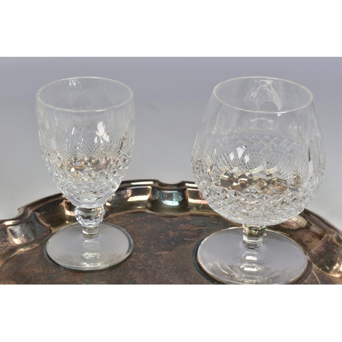 454 - WATERFORD CRYSTAL COLLEEN GLASSES, comprising a pair of brandy glasses and three wines, together wit... 