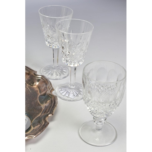 454 - WATERFORD CRYSTAL COLLEEN GLASSES, comprising a pair of brandy glasses and three wines, together wit... 