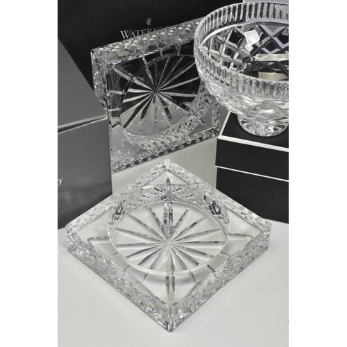 455 - TWO WATERFORD CRYSTAL KILLEEN BOWLS, one boxed, both stamped to bases, height 10cm x diameter 14.5cm... 