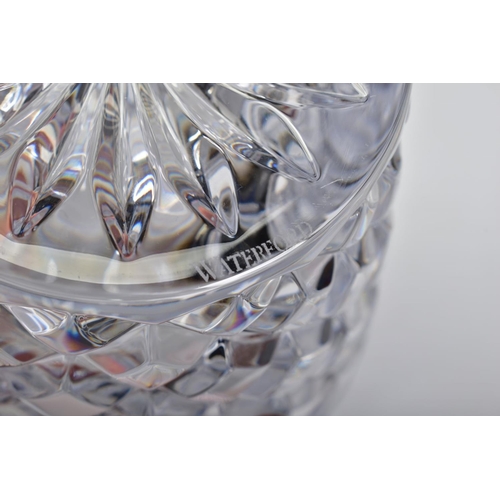 457 - A BOXED WATERFORD LEAD CRYSTAL GRANT VASE, stamped to base, height 25.5cm