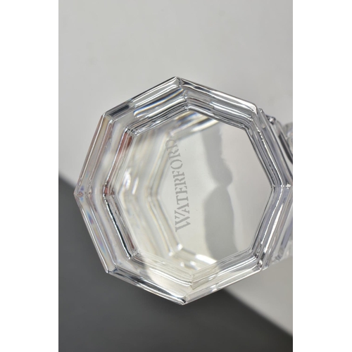 465 - A BOXED WATERFORD CRYSTAL GAVEL, stamped to head, length 20cm