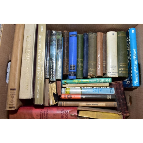 511 - EIGHT BOXES OF BOOKS, subjects include Royal biographies, history, vehicle servicing books, general ... 