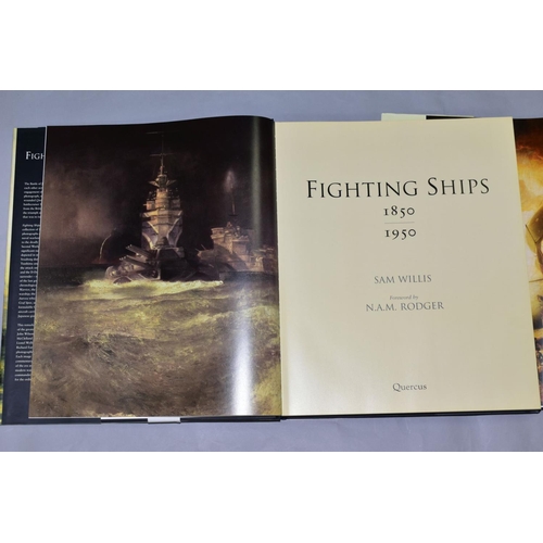 523 - FIGHTING SHIPS, two volumes by Sam Willis 1750-1850 and 1850-1950, published by Quercus