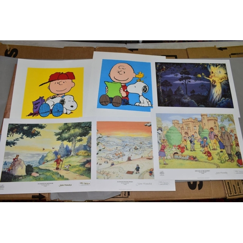 553 - FIVE LIMITED EDITION RUPERT PRINTS BY JOHN HARROLD, from editions of 300, size including margins app... 