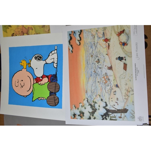 553 - FIVE LIMITED EDITION RUPERT PRINTS BY JOHN HARROLD, from editions of 300, size including margins app... 