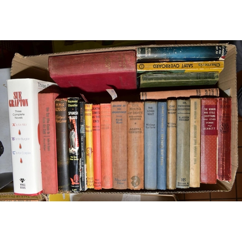 560 - A BOX OF MAINLY VINTAGE CRIME FICTION, including, Agatha Christie, 'The Hand of Death' and other sto... 