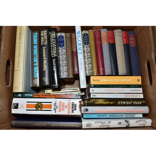 561 - SIX BOXES OF BOOKS, subjects include Biographies, cold war history, Methodism, Military History, 20t... 