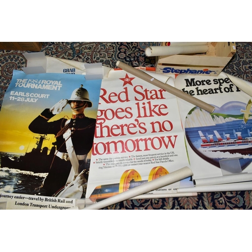 563 - A QUANTITY OF ASSORTED 1970'S/1980'S BRITISH RAIL ADVERTISING POSTERS, includes one train alteration... 