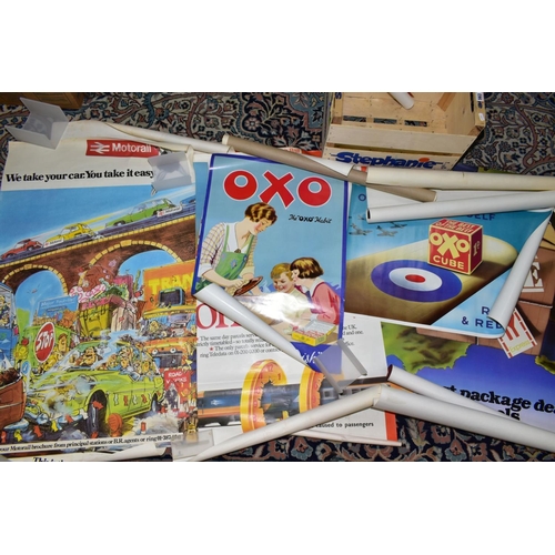 563 - A QUANTITY OF ASSORTED 1970'S/1980'S BRITISH RAIL ADVERTISING POSTERS, includes one train alteration... 