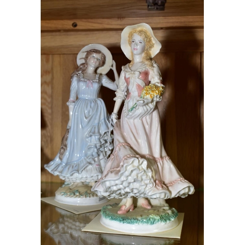 565 - A SET OF ROYAL WOCESTER LIMITED EDITION THE FOUR SEASONS COLLECTION FIGURES, with certificates, Spri... 