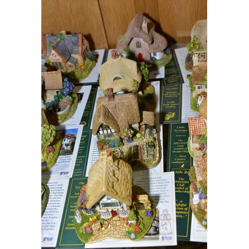 578 - TWENTY FIVE LILLIPUT LANE SCULPTURES FROM SYMBOL OF MEMBERSHIP/COLLECTORS CLUB FREE GIFT, all with d... 