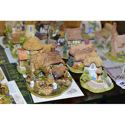 578 - TWENTY FIVE LILLIPUT LANE SCULPTURES FROM SYMBOL OF MEMBERSHIP/COLLECTORS CLUB FREE GIFT, all with d... 