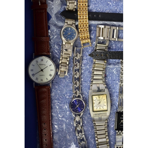 90 - A SELECTION OF LADY'S AND GENTLEMEN'S WRISTWATCHES, to include nineteen wristwatches such as a lady'... 