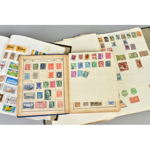 293 - LARGE QUANTITY OF STAMPS AND COVERS, in banana box in packets and three albums thousands to sort