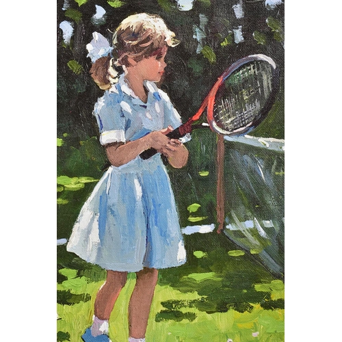 304 - SHERREE VALENTINE DAINES (BRITISH 1959) 'PLAYFUL TIMES 1' A limited edition print of a young girl pl... 