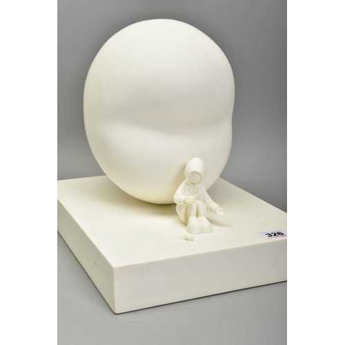 326 - MACKENZIE THORPE (BRITISH 1956) 'FEED THE BIRDS', A limited edition Parian sculpture of a boy feedin... 