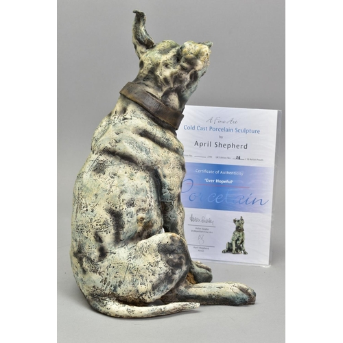 329 - APRIL SHEPHERD (BRITISH CONTEMPORARY) 'EVER HOPEFUL', An artist proof coldcast porcelain sculpture o... 