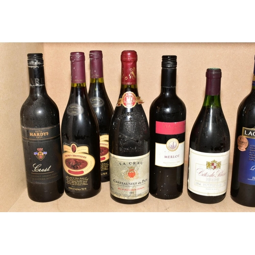 403 - TWENTY TWO BOTTLES OF WINE, MADEIRA AND SHERRY, eight white, eleven red, two Madeira and one Sherry,... 