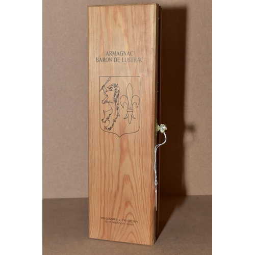 404 - BARON DE LUSTRAC ARMAGNAC 1949, one bottle, 40% vol. 70cl, in a presentation box