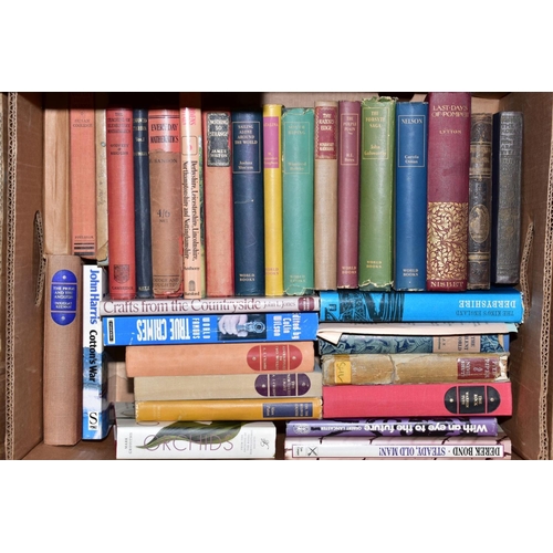 351 - SIX BOXES OF BOOKS, miscellaneous subjects, including British Isles, garden interest, 'The D'Oyly Ca... 