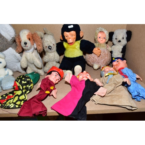 382 - A COLLECTION OF ASSORTED TEDDY BEARS AND OTHER SOFT TOYS, majority unmarked, condition ranges from g... 