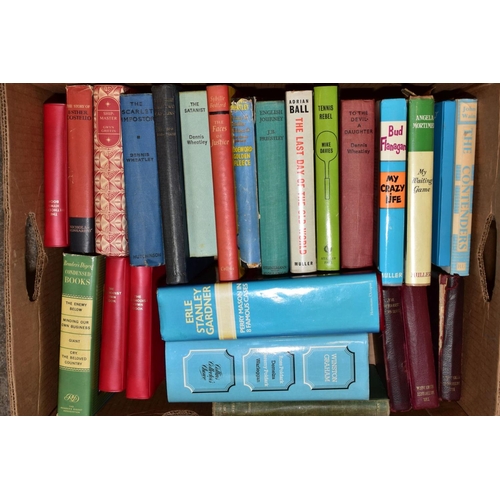 409 - SIX BOXES OF BOOKS, including gardening, cricket, animal and history interest, novels etc (6 boxes)