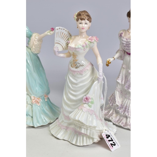 472 - FIVE LIMITED EDITION COALPORT FIGURES, comprising two from Femmes Fatales, 'Little Langtry' No.5342/... 