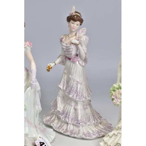 472 - FIVE LIMITED EDITION COALPORT FIGURES, comprising two from Femmes Fatales, 'Little Langtry' No.5342/... 